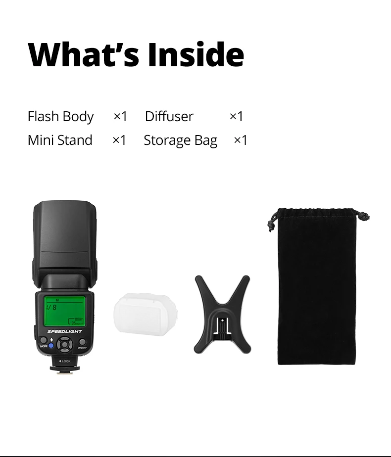 Ambitful AF970 Flash Light Speedlight Speedlite Universal for Fujifilm Nikon Ca