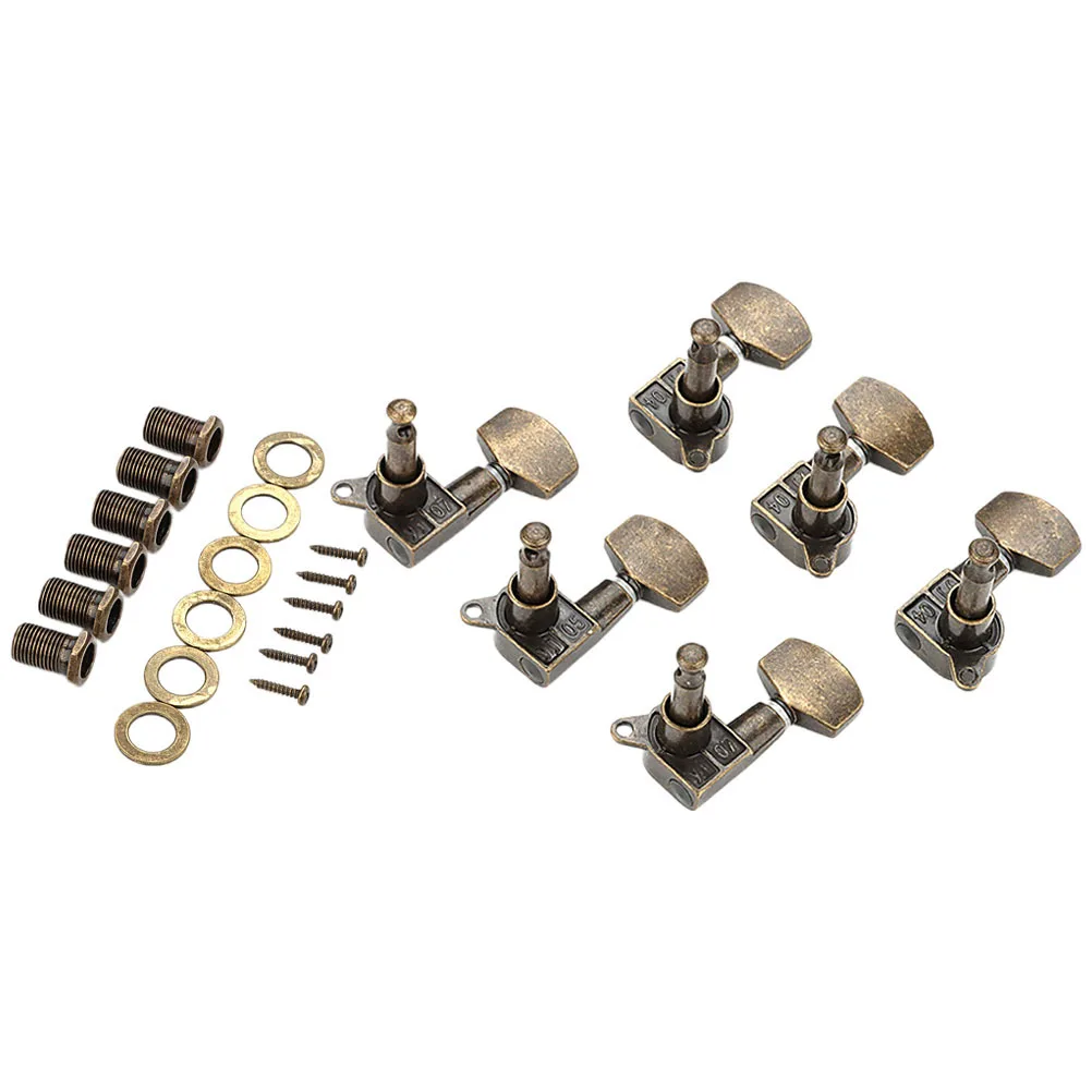 

6pcs Vintage Guitar Tuning Pegs Alloy Machine Heads For Acoustic Electric Guitar Replacement Tuners Quick Install