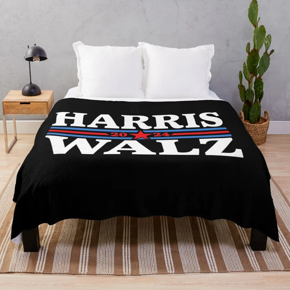 Harris Walz 2024 Election Kamala Harris Tim Waltz 2024 Throw Blanket Decoratives Warm Luxury Brand Blankets