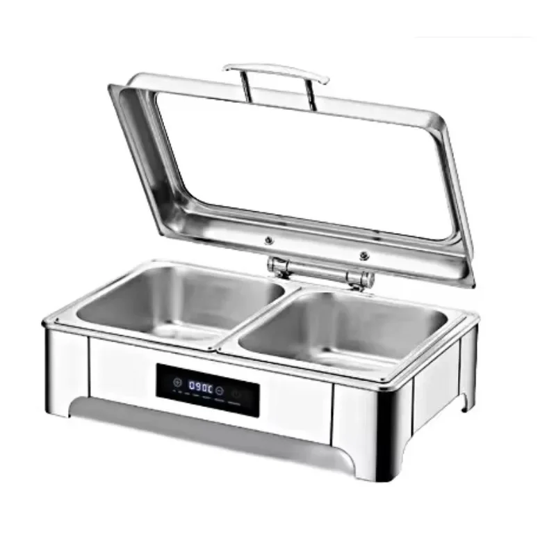 Stainless steel electric food heater, suitable for cafeteria hotel food warmer and hot pot heating and insulation equipment