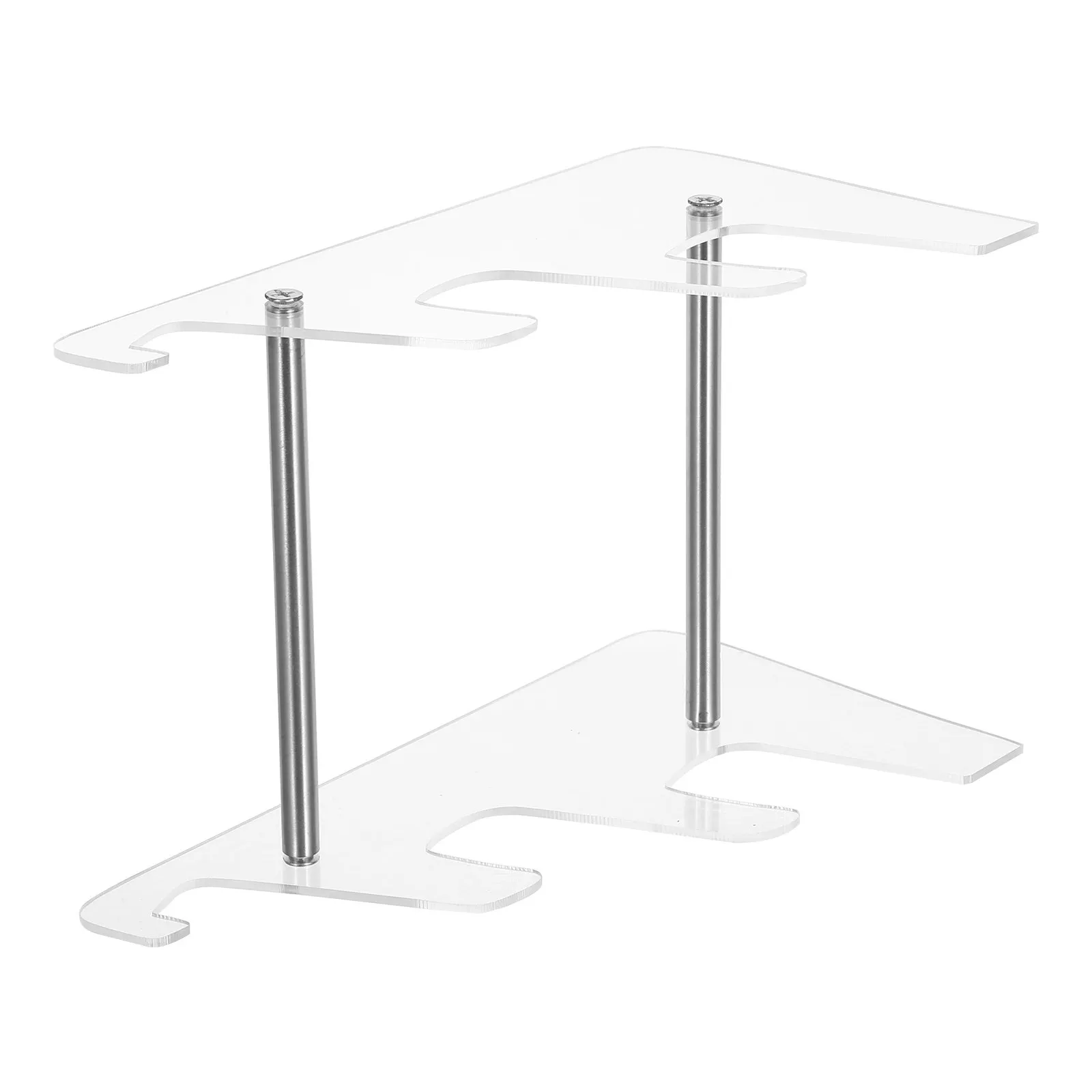 

2Pcs Acrylic Keyboard Platform Portable Ergonomic Tray Space Saving Design Universal Compatibility Desktop Organizer