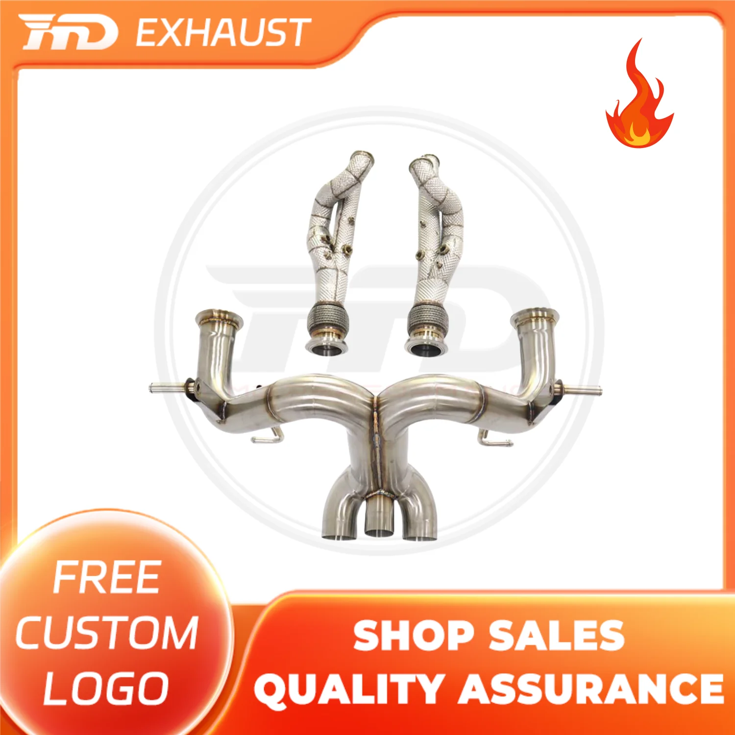 

HMD SS304 High Performance Downpipe and Catback For Lamborghini Aventador LP740-4 Exhaust System without Valve Muffler