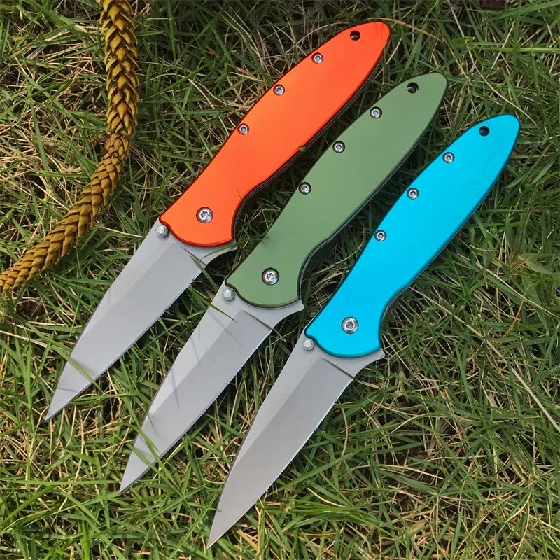 KS 1660 EDC Folding Pocket Knife 8Cr13Mov Blade Aluminium Alloy Handle Outdoor Durable Hunting Self-defense Camping Knives Tools