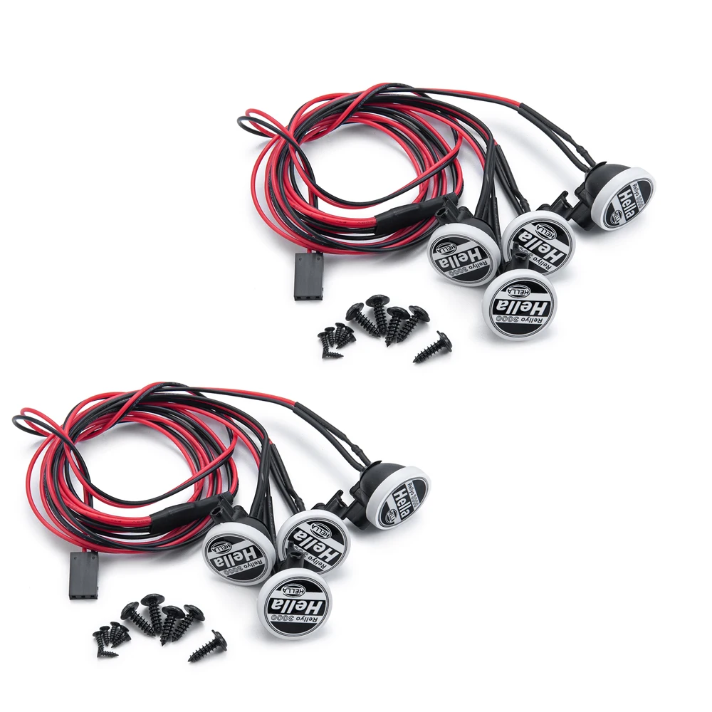 MIBIDAO 2/4LED RC Auto Dach Licht Runde Lampe Scheinwerfer Für 1/10 Axial SCX10 II 90046 TRX4 Tamiya CC01 D90 D110