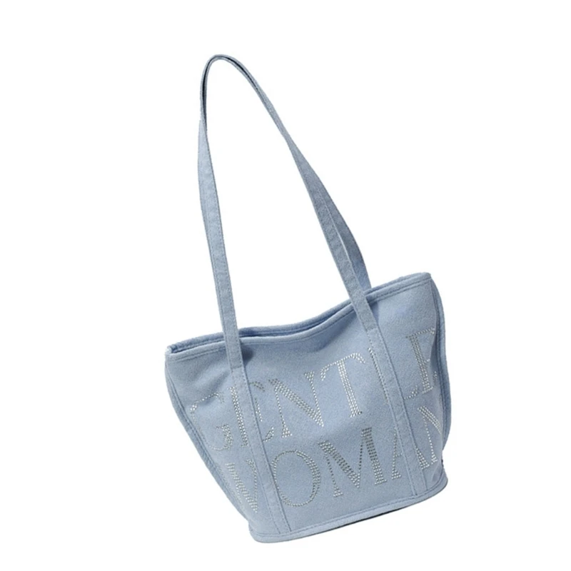 

652F Women Bag Rhinestones Handbag Fashion Armpit Bag Korean Styles Shoulder Bag Ladies Commuting Bag Stylish Underarm Bag