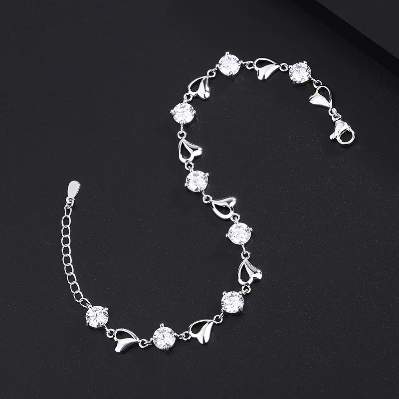 Clearance Sale at a Loss Handmade Heart-Shaped Bracelet Multi-Color Versatile New Women's Style