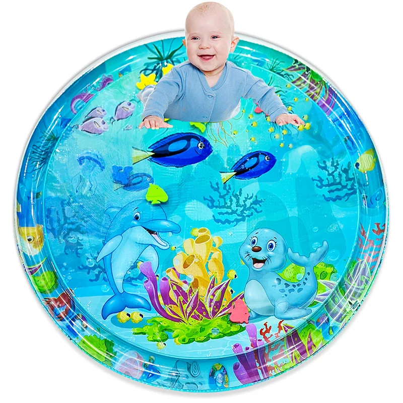 

Inflatable Circular Pad Blue Ocean Series High End Seal Waterproof Pad Suitable For Outdoor Gaming Activities And Sensory Gift