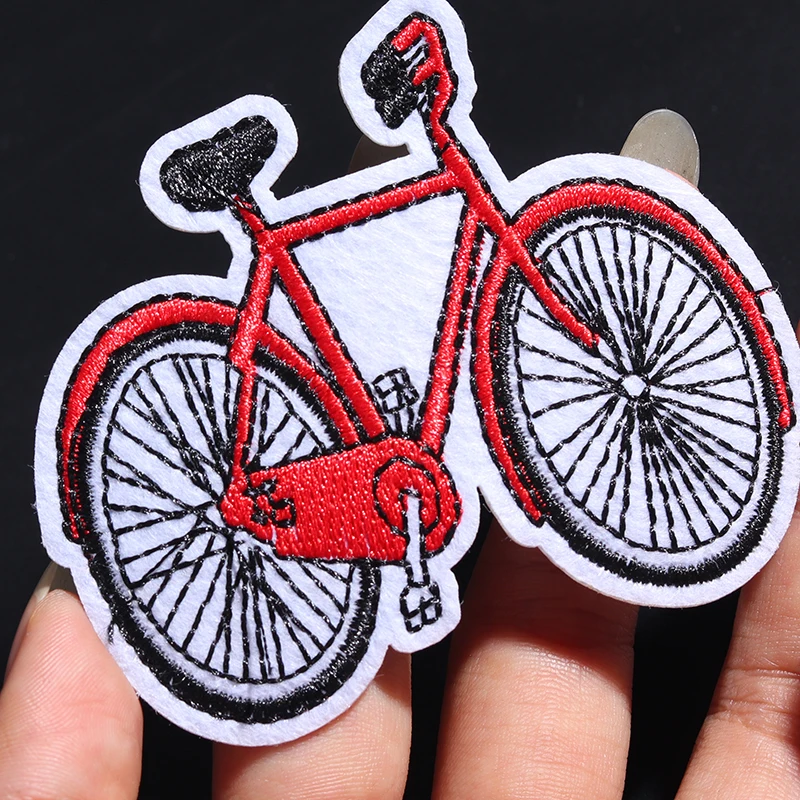 Dimensioni della bicicletta del fumetto: toppa per ricamo 7.8*7CM ferro su abbigliamento accessori fai da te Patch per abbigliamento per bambini