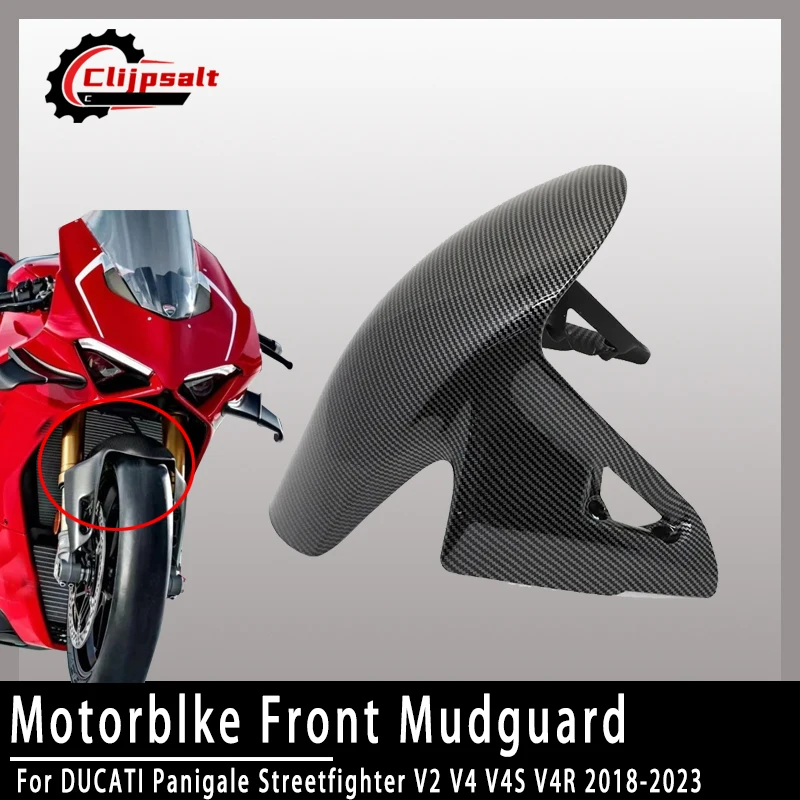 

For DUCATI Panigale Streetfighter V2 V4 V4S V4R 2018-2023 Motorcycle ABS Carbon Front Fender Wheel Mudguard Mud Flap Fairing