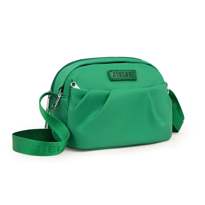 Bolsa de Nylon Crossbody para Mulheres, Pano de Rugas, Ombro Único, Crossbody, Celular, Cross Straddle, Novo, 2022, 2024