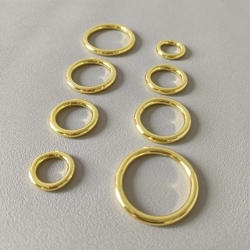 1PCS Metal Rings O Circle Circular Clasps Welded Belt Loop Chain Link Hardware For Bag Pet Dog Collar Harness Garment Accessory