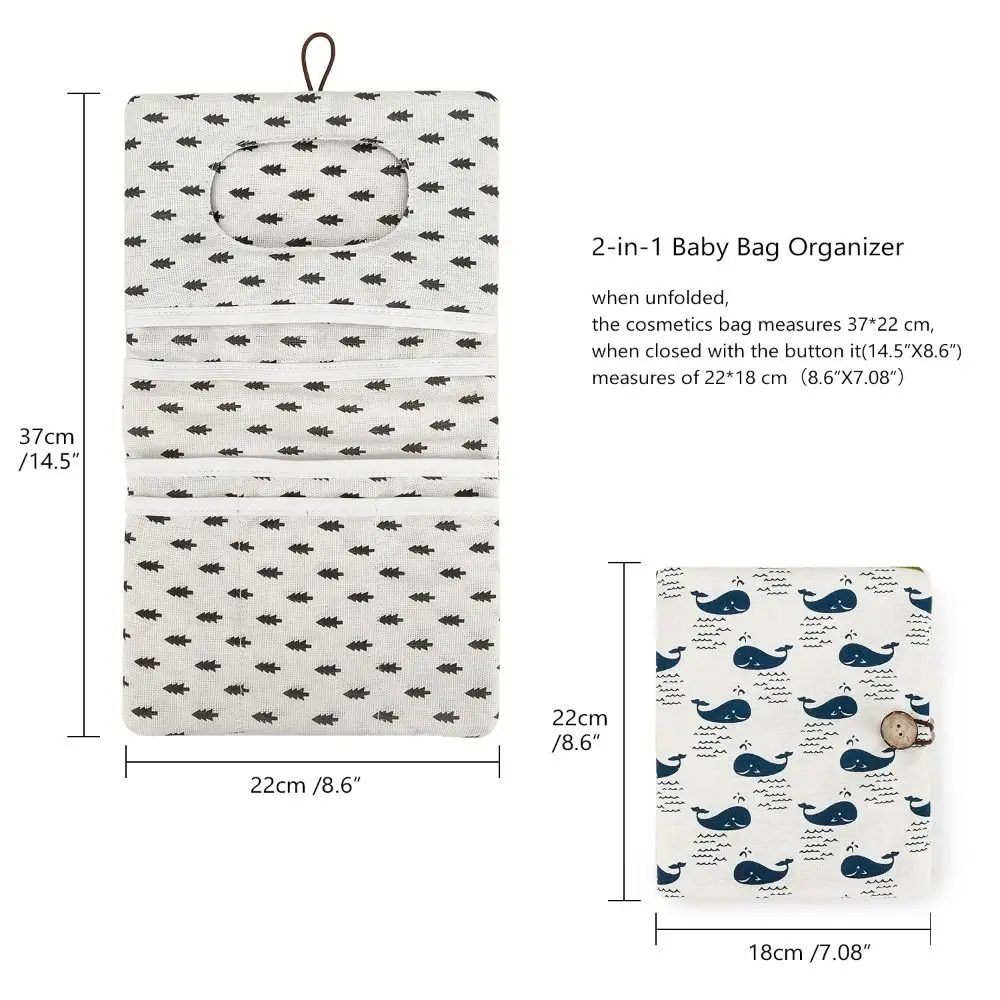 الحفاض الحقيبة حقيبة تخزين الحفاضات لينة المنظم عربة تخزين أكياس الكرتون نمط سعة كبيرة يشكلون كيس مزموم التسوق #6