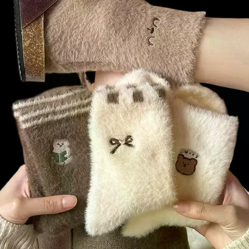 1-4-пары-осенне-зимних-женских-толстых-и-теплых-носков-с-рисунком-животного-медведя-и-банта-подходят-для-домашней-одежды