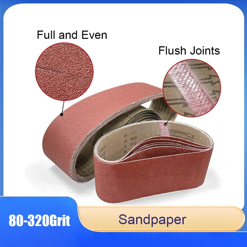 حزام صنفرة 915 × 100 مم / 50 × 2100 مم للصنفرة - 80/120/150-320 ورق صنفرة حصى، حزام صنفرة وتلميع للخشب والمعادن
