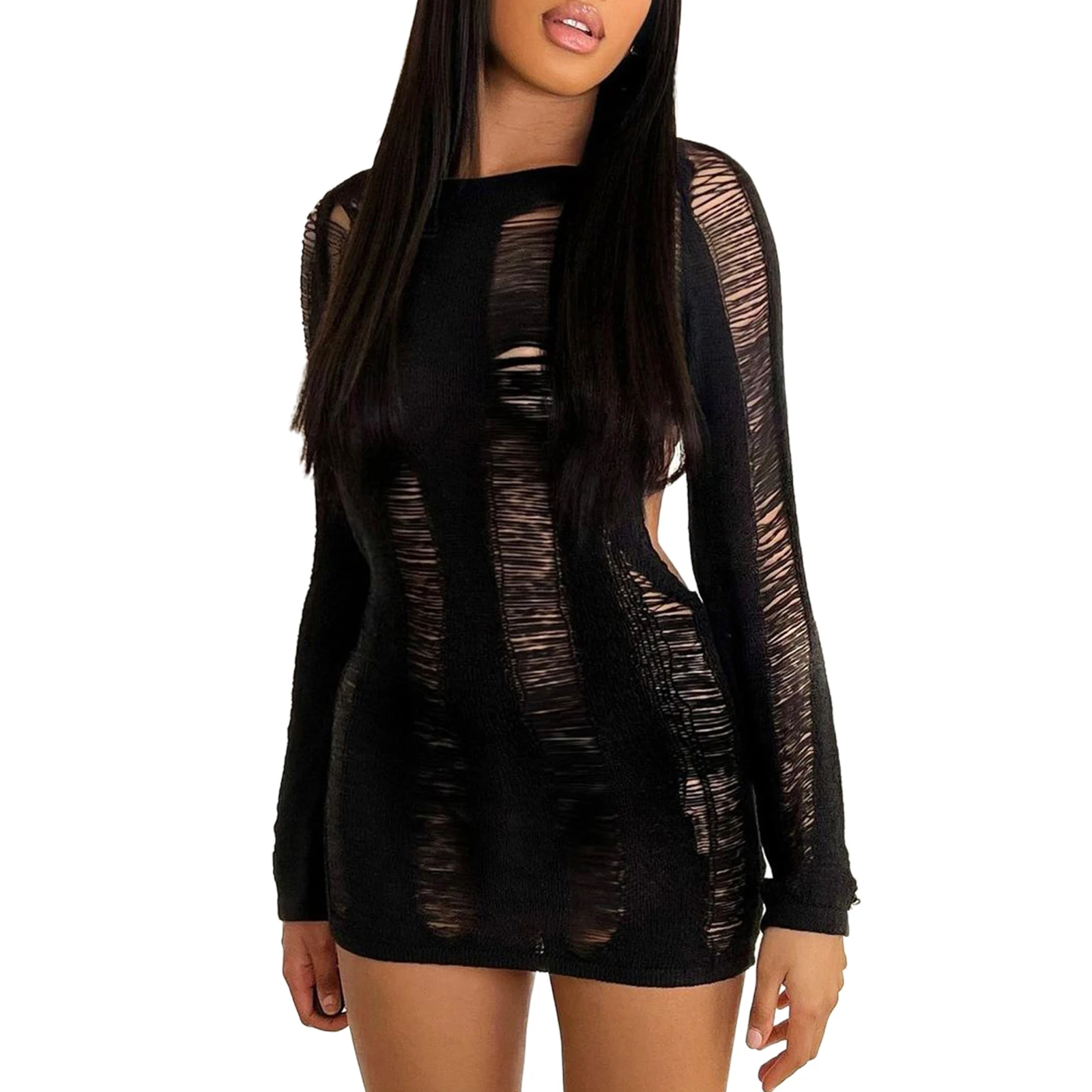 Robe Éducative à Franges et Manches sulfpour Femme, Tenue de Soirée Sexy, Dos aux, Taille S M L, Nouvelle Collection Été