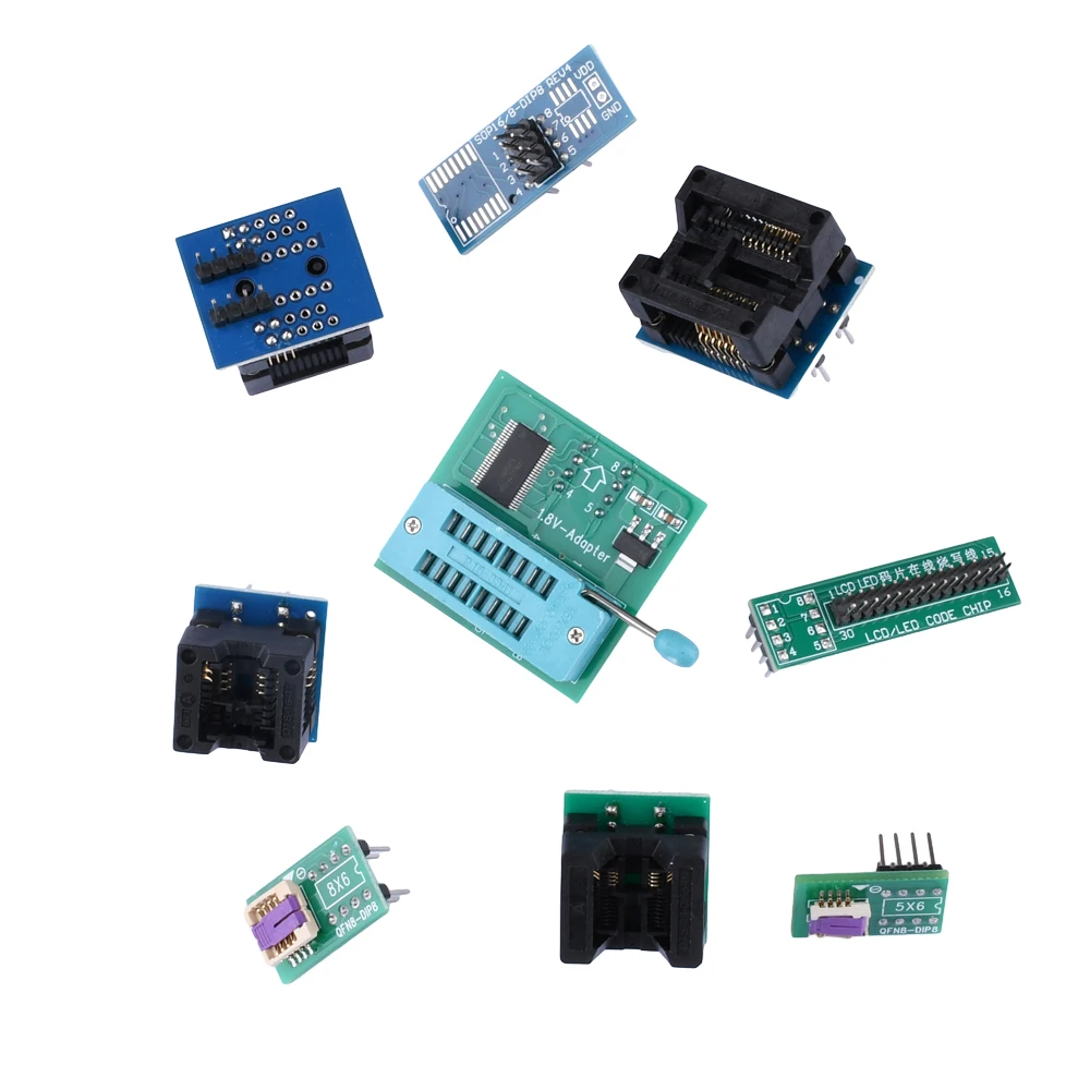 EZP2023 programmatore SPI USB ad alta velocità + 12 adattatori programmatore Flash Spi Usb 2.0 con adattatore Chip Sop8 Sop16-Dip8 ﻿