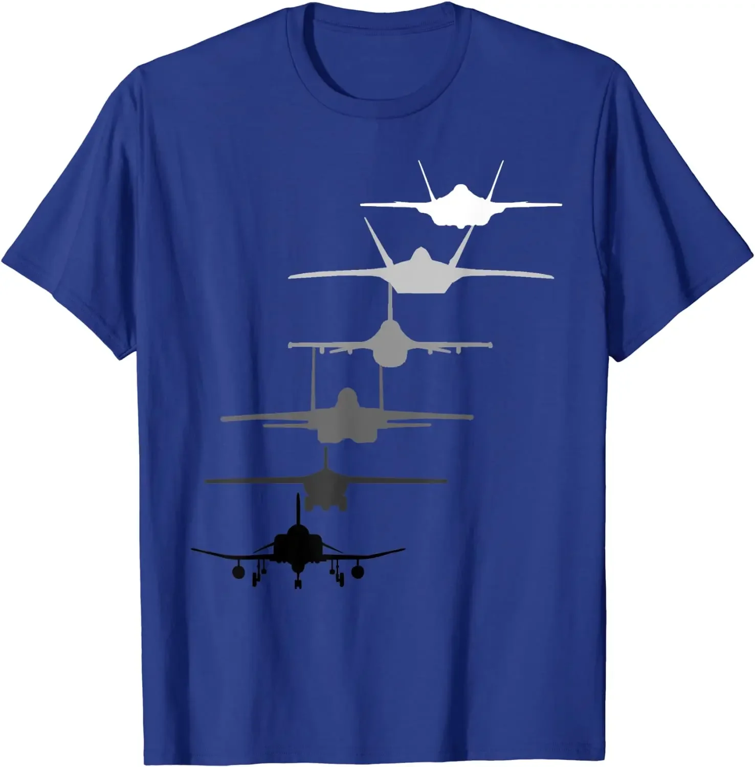 USA Air Force Fighter Jets F-4 F-111 F-15 F-16 F-22 F-35 Men T-Shirt Short Casual 100% Cotton Shirts Mens Clothing