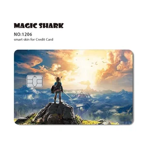 Magic Shark Film Cover Hautaufkleber für Kreditkarte, Wassermelonenring, Ainime Pink Girl Rainbow, Bank, Debit, Buskarte 12 Hauptverkaufsaufkleber -Kreditkarte - №12