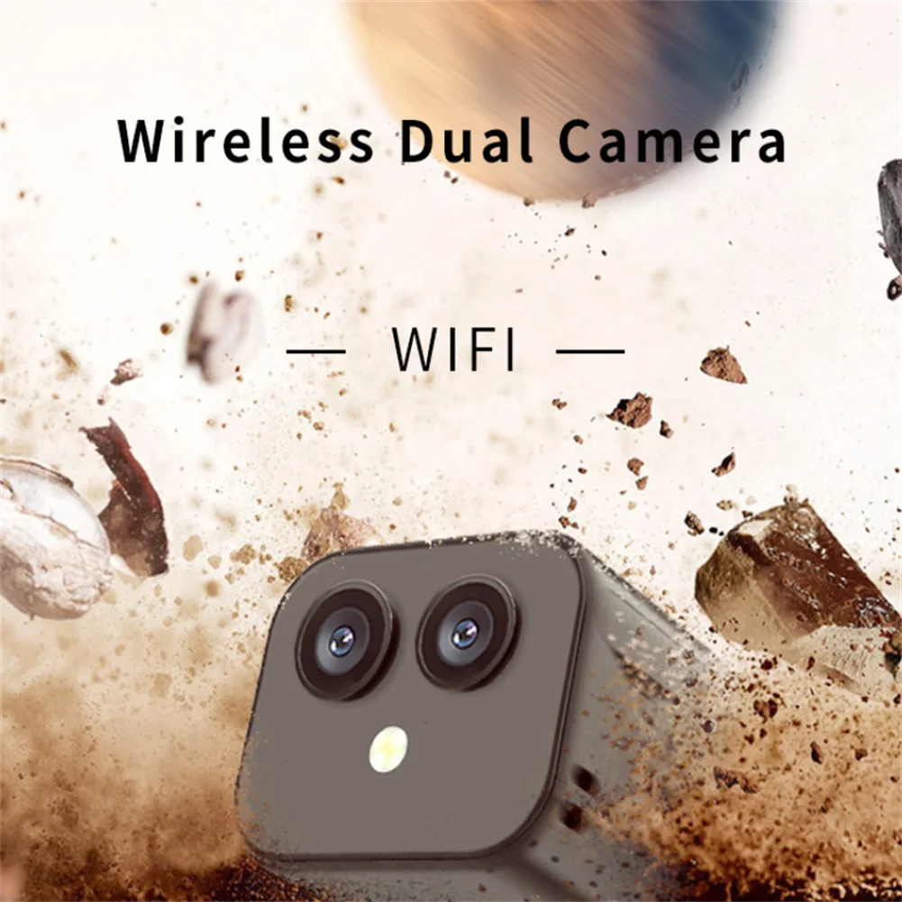 Mini Caméra de permission IP WiFi HD 4K, Dispositif de Sécurité Sans Fil, Micro Touriste, Vision Nocturne, Moniteur de dehors à Domicile Intelligent, Batterie spatirée