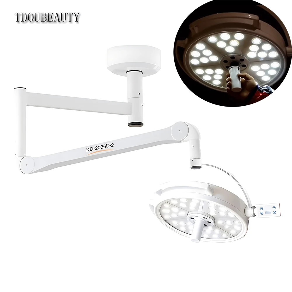 TDOUBEAUTY 108W Ceiling LED Surgical Dental Exam Light Shadowless Lamp Pet Surgery Light KD-2036D-2  110V-240V