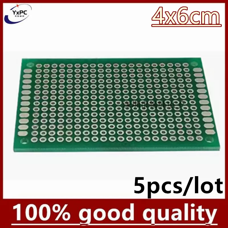 

5PCS/Lot 4x6cm Signal sided Breadboard Plate Wholesale 4*6CM Double-Side Copper Prototype PCB Universal Printed Circuit Board