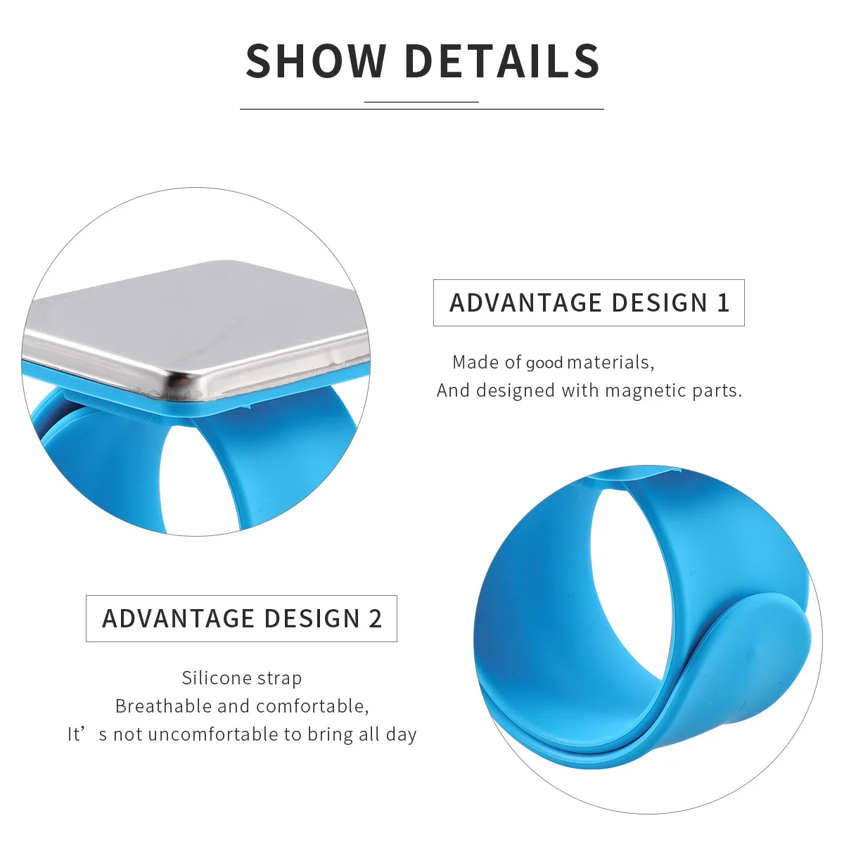 Magnetic Slap Bracelet Premium Material Hairdresser Wrist Silicone Pin Holder Salon Supplies Practical Use Metal Absorber