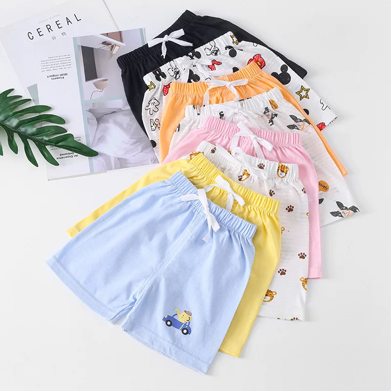 1pcs Pure Cotton Summer Kids Shorts Boys Girls Solid Color Short Baby Casual Pant Children Short Pant  Sport Clothing Outwear