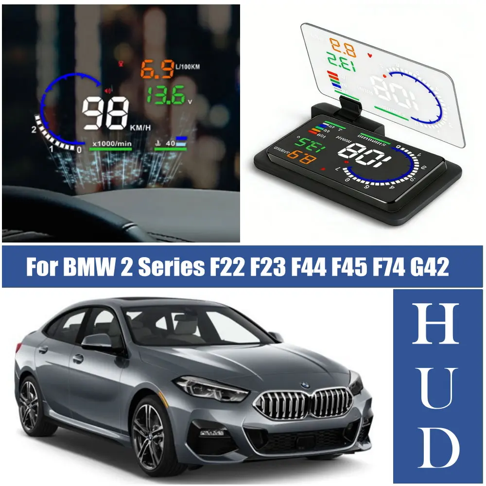 Car HUD Head Up Display LED Windshield Projection For BMW 2 Series F22 F23 F44 F45 F74 G42 2013-2026