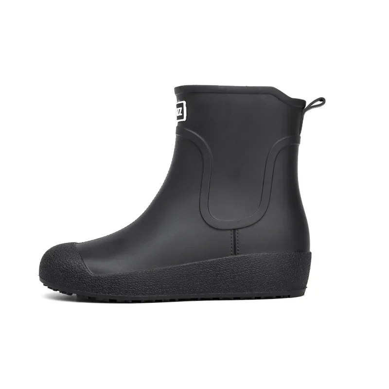 Botas de goma para hombre, botines de plataforma impermeables, Botas de lluvia antideslizantes para exteriores, 2024