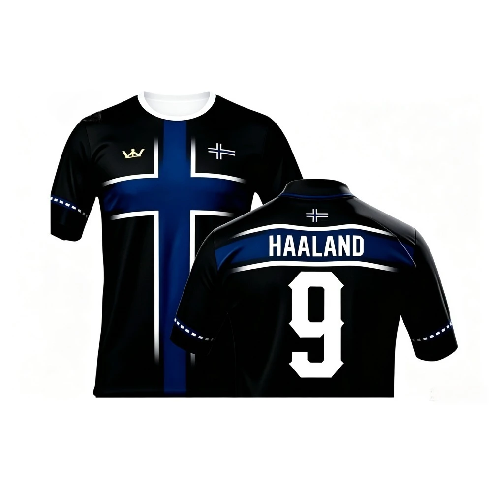 Norway Style Clothing Football Jersey Quick-Drying Haaland 9 Jersey Outdoor Football Jersey Fashion Summer Men's  T-shirt