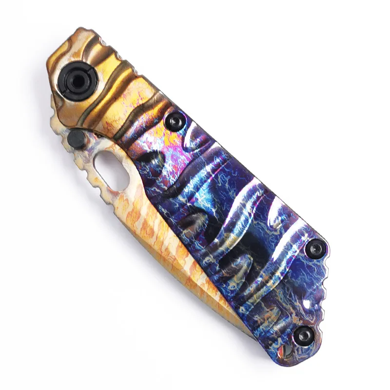 سكين قابل للطي جديد حرفي M390 تيتانيوم عالي الجودة أداة تخييم للجيب في الهواء الطلق كوتو كربون أكثر شحذًا بواسطة سكين النار