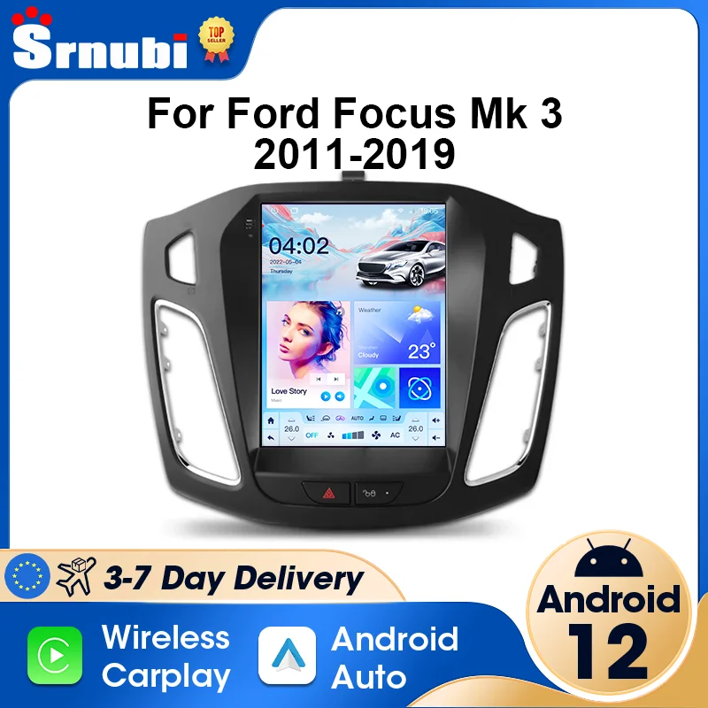 2Din Android 12 Car Radio for Ford Focus Mk 3 2011-2019 Multimedia Video Player 2Din Carplay Auto Stereo DVD Navegador Head Unit