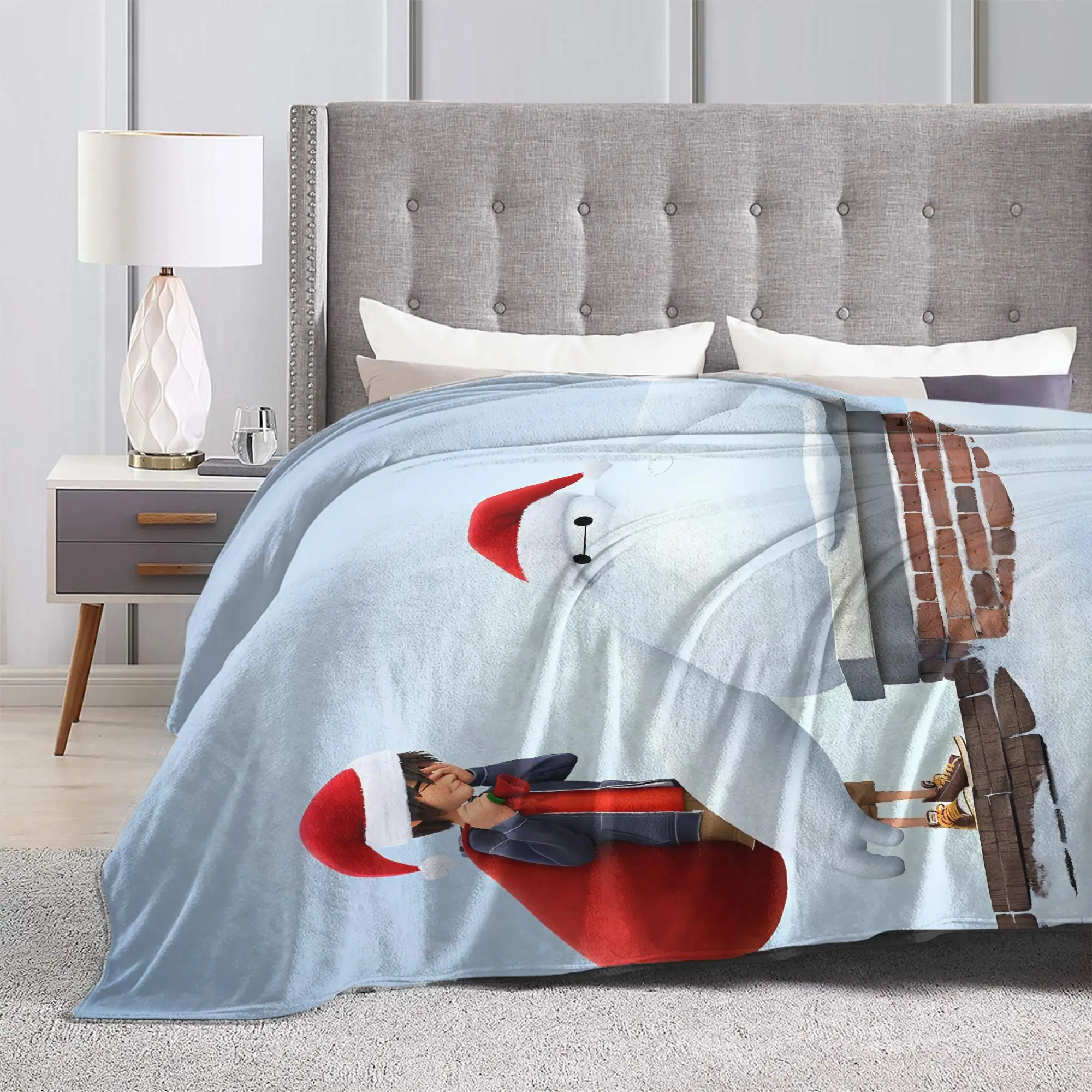 بطانية دافئة للأطفال طائرة السفر B-Big Hero 6 رمي بطانية الفانيلا المفرش لغرفة المعيشة نمط غطاء سرير أريكة