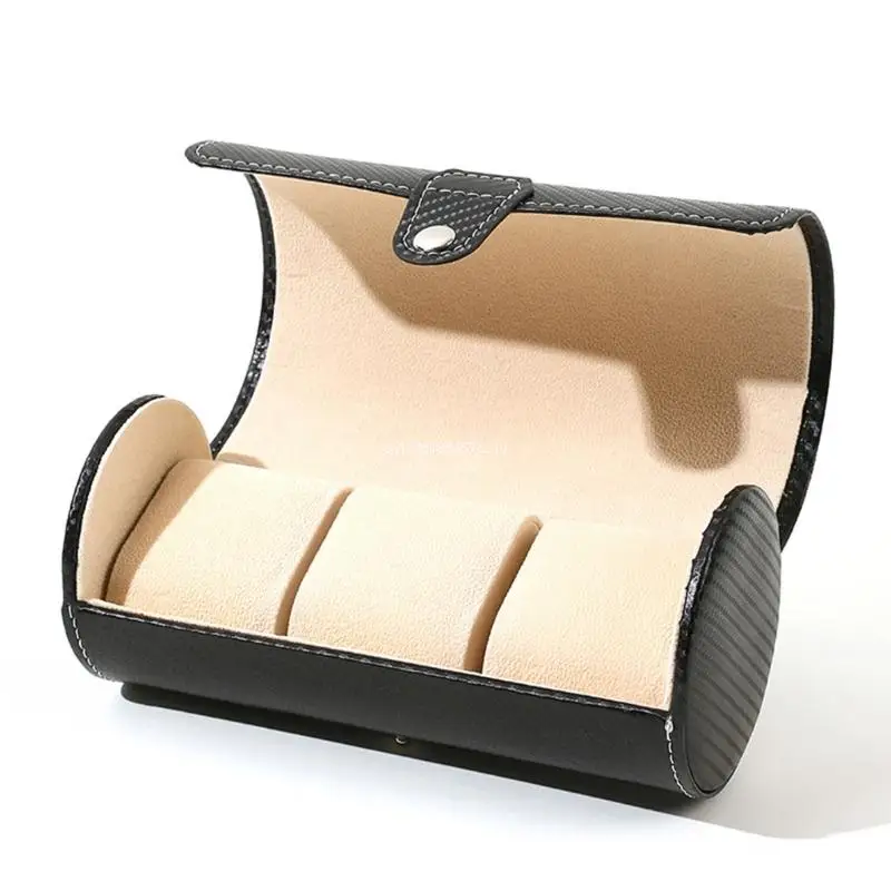 Convenient Carbon Fiber Watch Holder Travel Roll Watch Storage Case Watches Display Storage Holder Durable Dropship