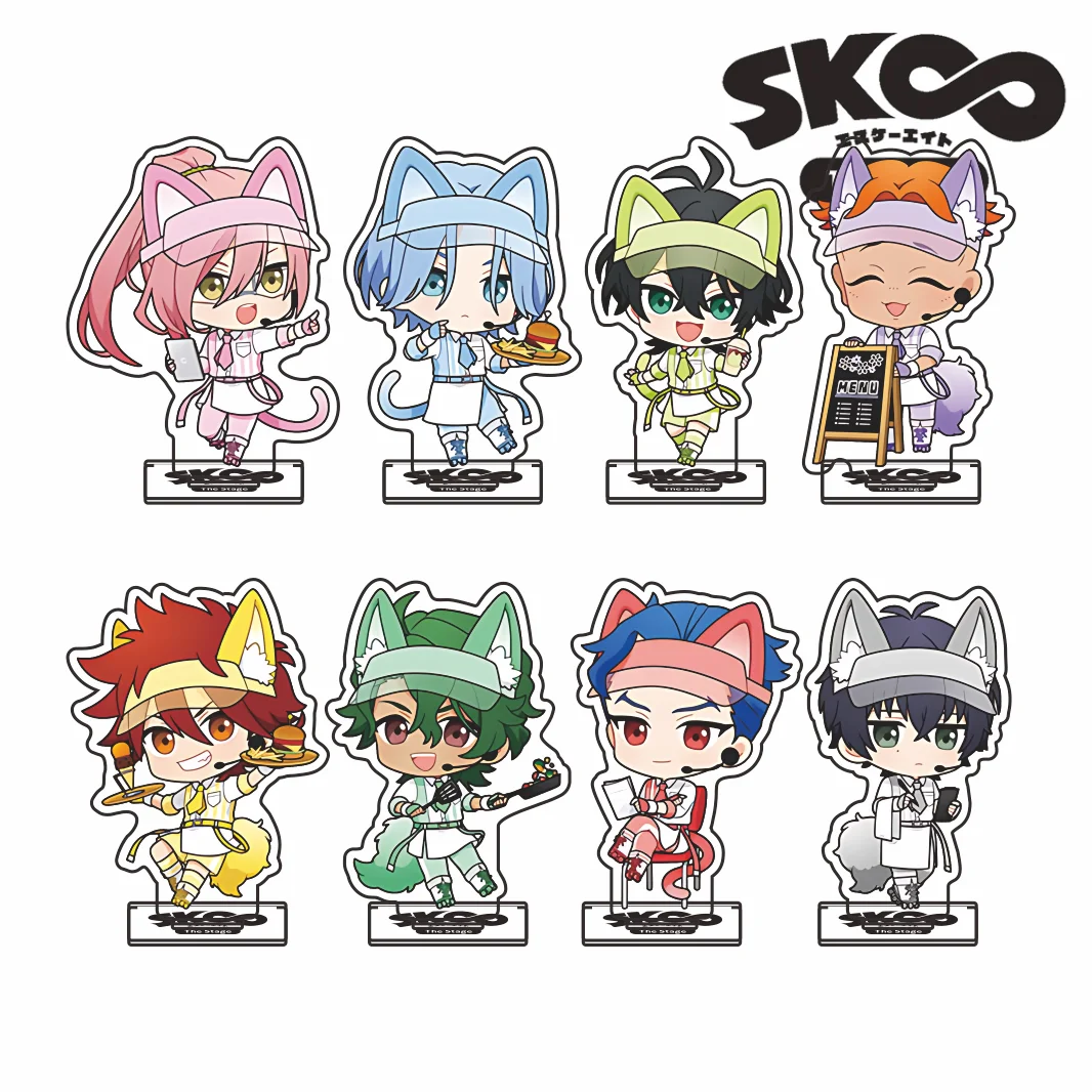 New Anime SK8 the Infinity Reki Langa Cat Ears Staff Acrylic Stand Keychain Figure Model Plate Desk Decoration Gift
