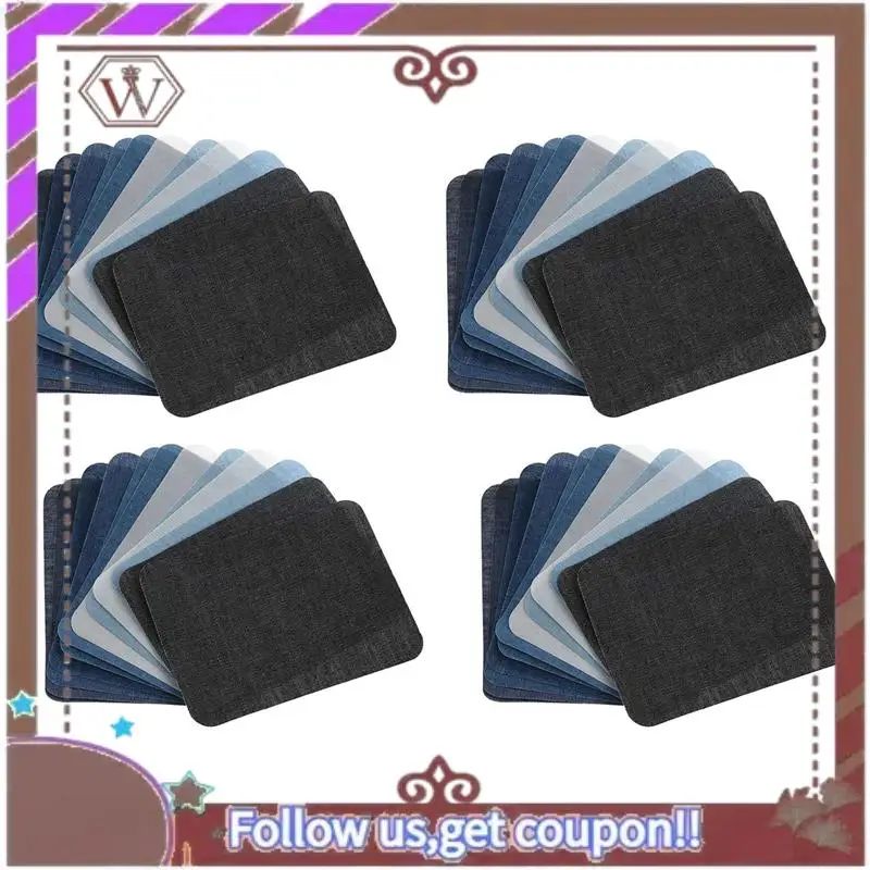 A95D-40Pcs Thermal Sticky Iron On Mending Patches Jeans Bag Hat Repair Decor Design