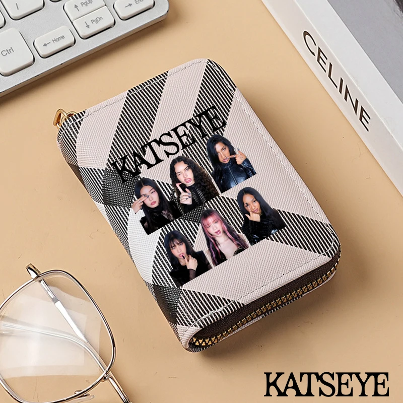 ファッション K POP K-KATSEYE 女性の財布かわいい大容量ガールポーチ多機能カードパック新しい財布マネーバッグギフト