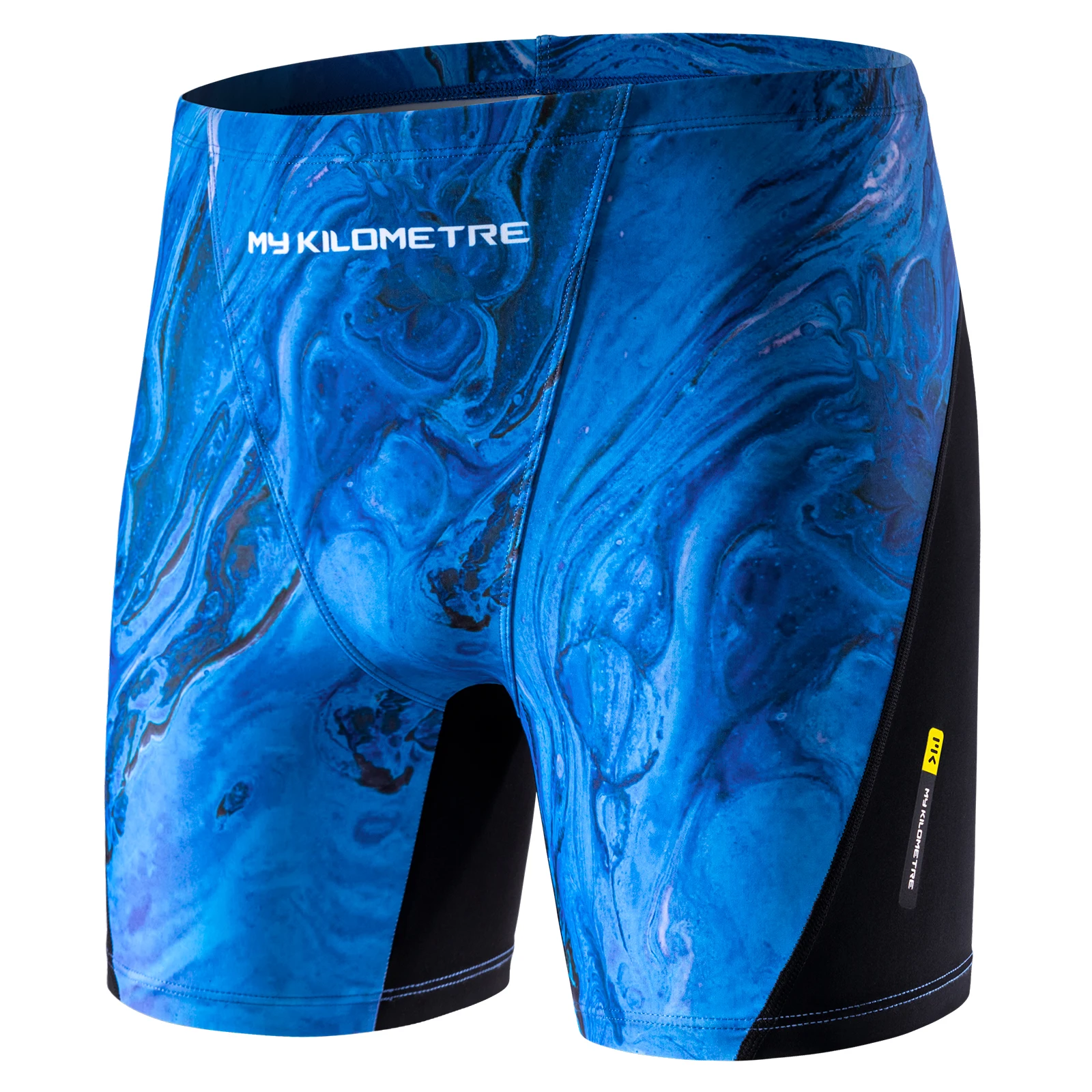 MY KILOMETRE Herren sportliches Bein mit quadratischem Bein Schwimmen Jammers Lavarot Langlebig Training Splice-Badeanzug Sportliche Bademode Badehose – Detail 18