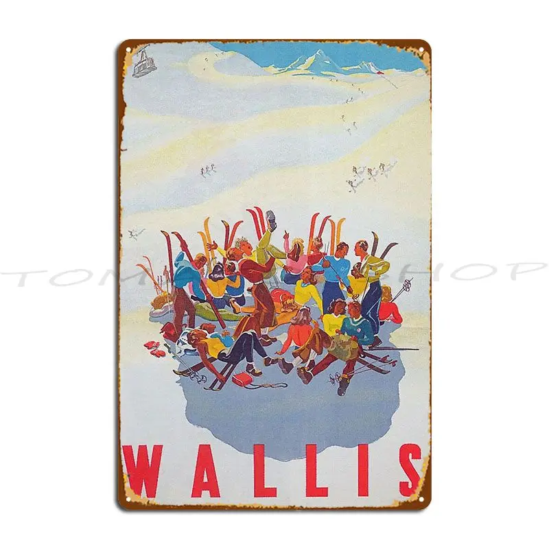 Symphonie Neige Et Soleil Ski  Metal Sign Wall Plaque Custom Create Decoration Designer  Tin Sign Poster