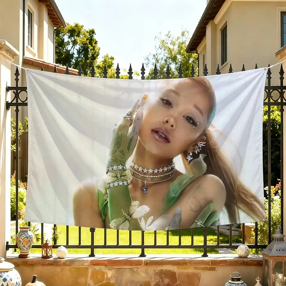 Singer Ariana Grande Petal  Flag Suitable For Party Club Outdoor Interior Wall Decoration Banner Fans Gift
