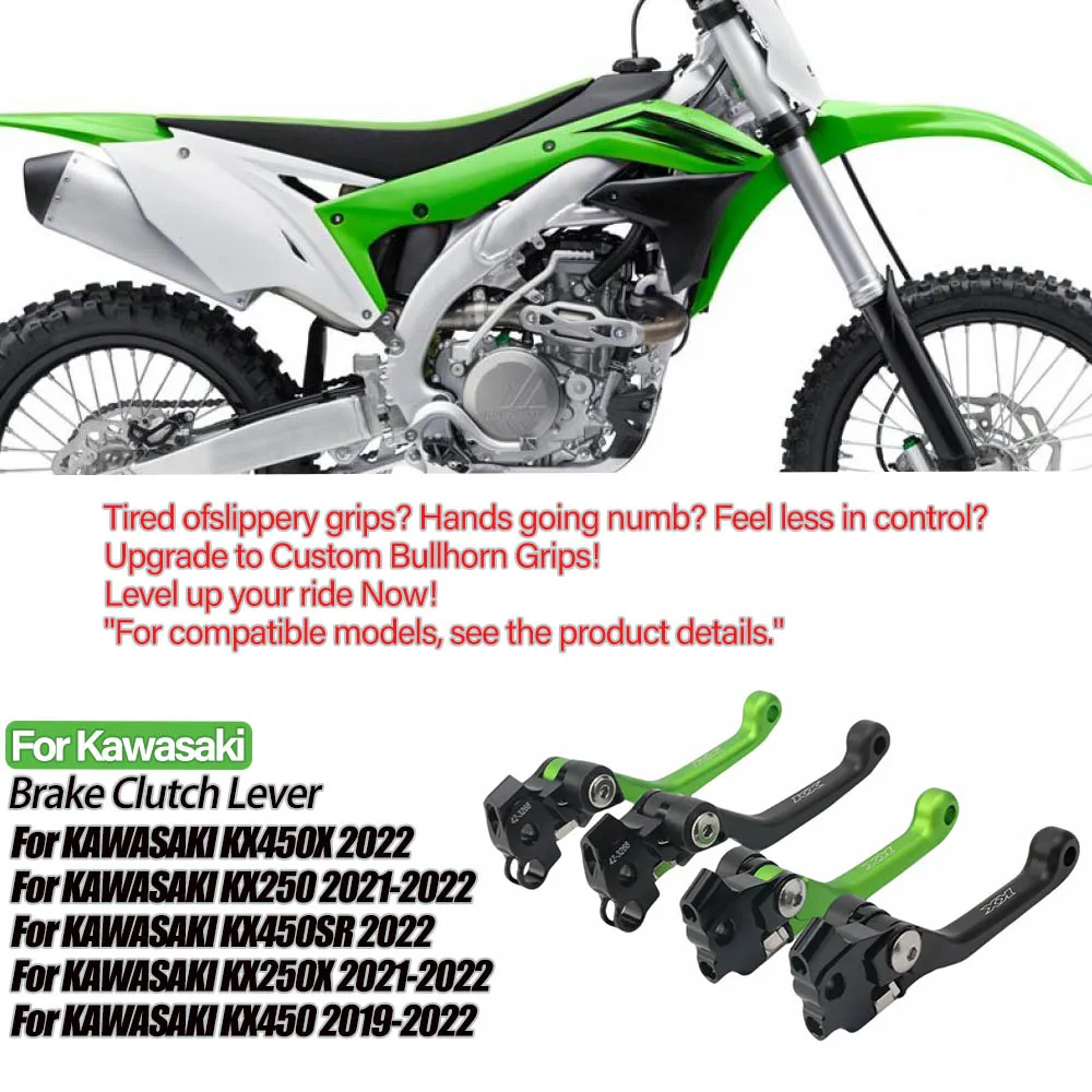 

For KAWASAKI KX 250 450 KX250 KX250X KX450 KX450SR KX450X 2019-2024 Pivot Brake Clutch Levers Handles Motorcycle Accessories