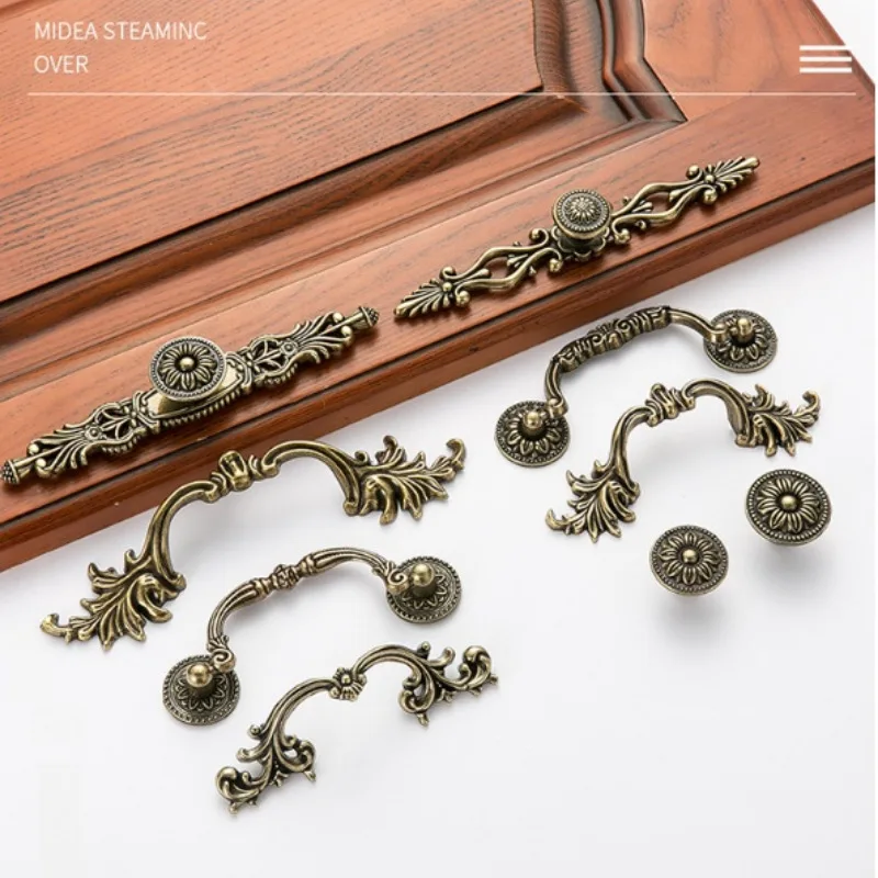 Retro Home Schrankgriff, quadratischer Schrank, Schubladenknöpfe, Zinklegierung, Kommode, Türbeschläge, antike Bronze, Badezimmergriffe