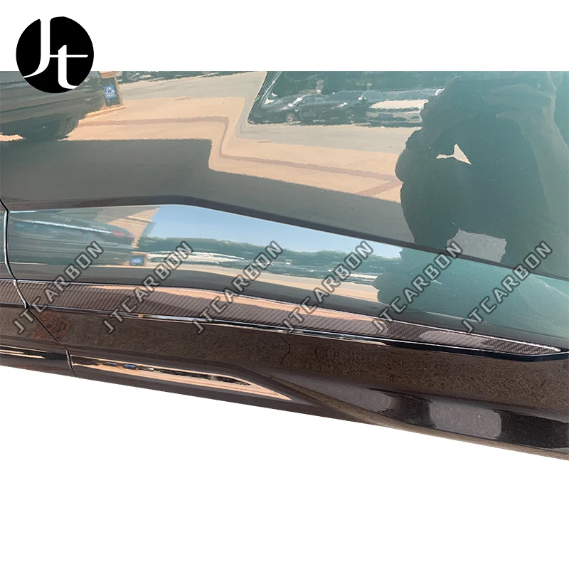 شرائط تزيين السيارة من ألياف الكربون الحقيقية لامبورغيني أوروس حامي الباب قطاع الديكور زخارف قولبة السيارة