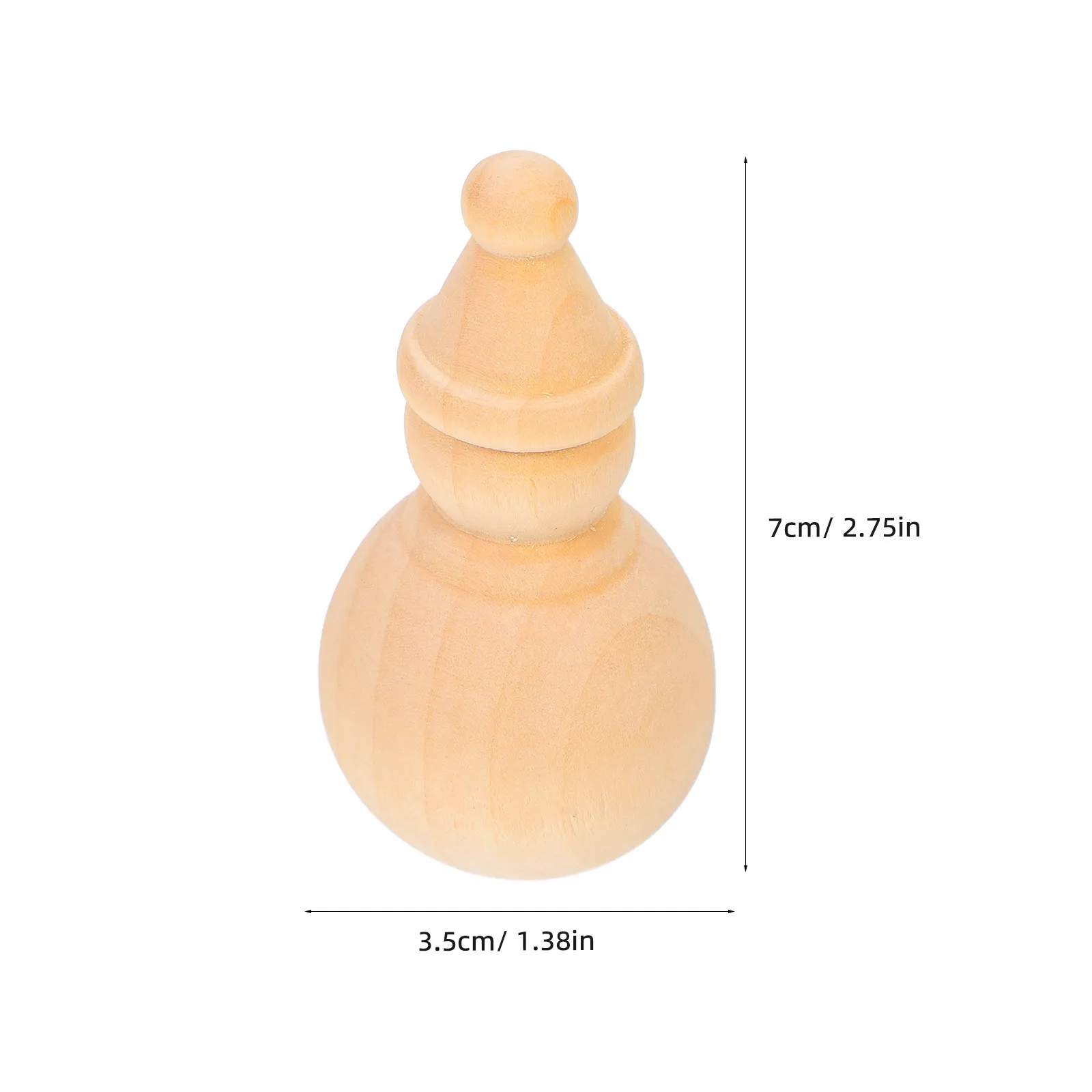 10Pcs Unfinished Wooden Snowman Peg Natural Smooth Surface for DIY Painting Holiday Decor Craft Art Projects Figures