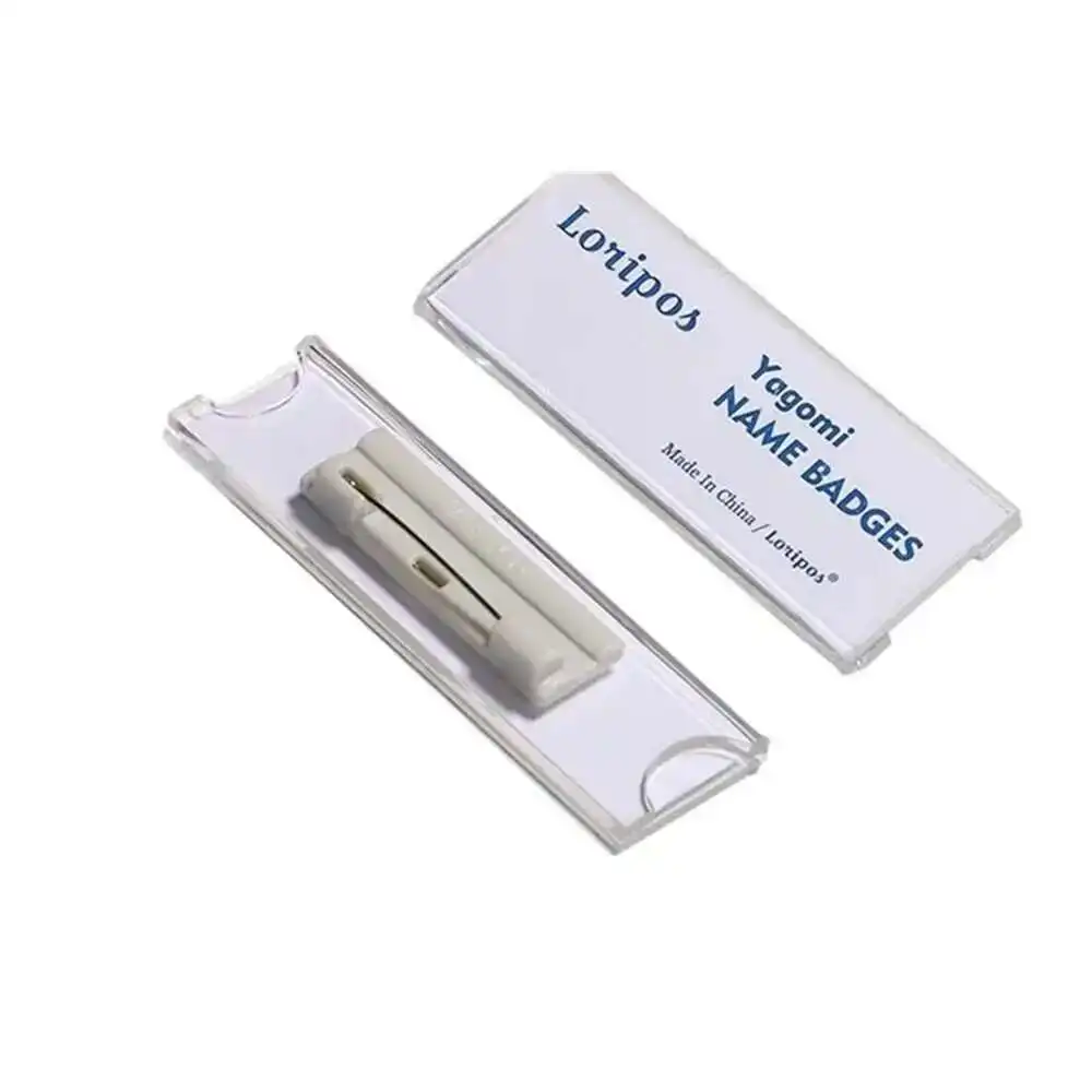 Pin Id Employee Name Acrylic Card Holder Magnet Badge Tag Holder Safety Magnetic Badge Fasteners Id Tag Clip Tag Holder Badge