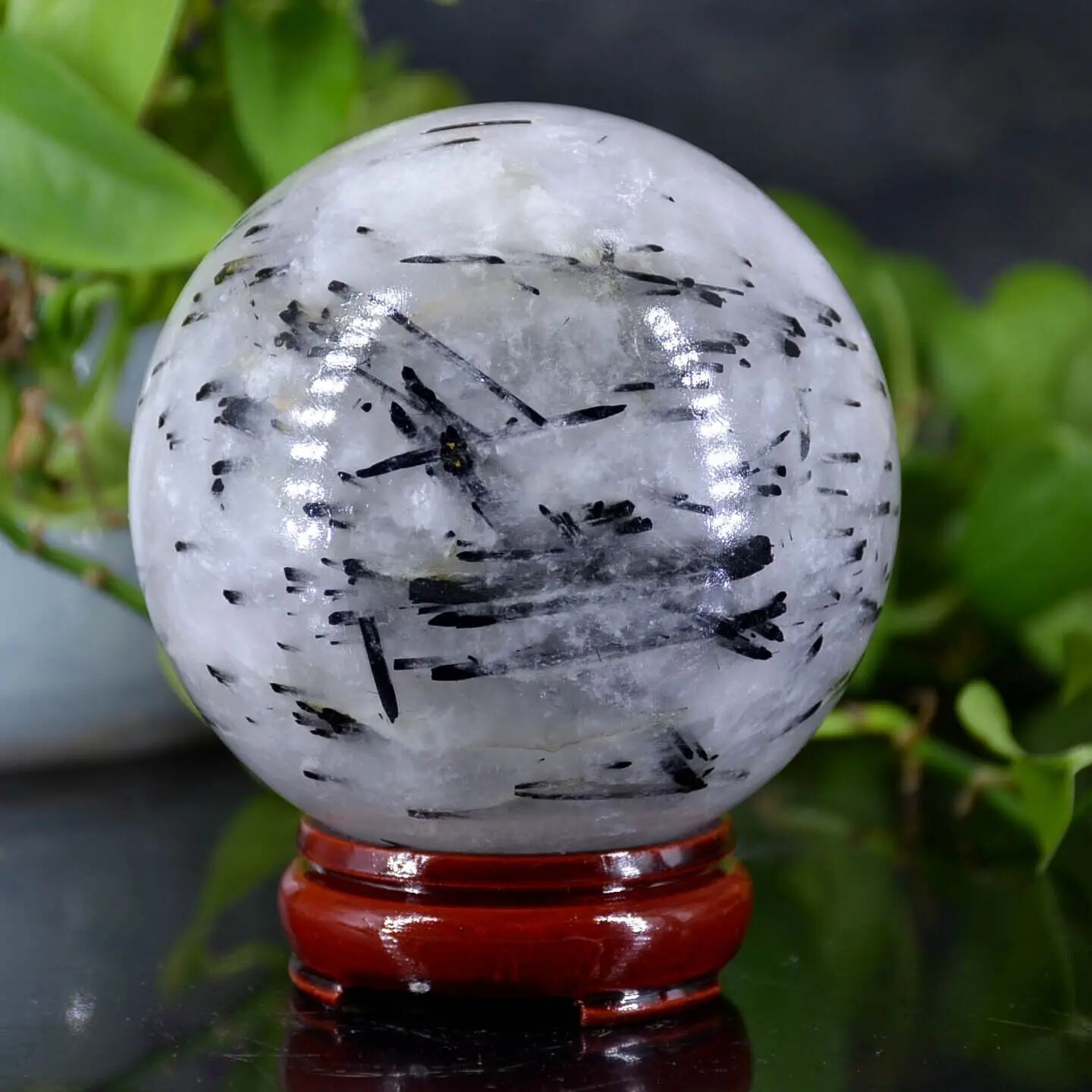 

Natural Black Tourmaline Ball Crystal Quartz Sphere Healing