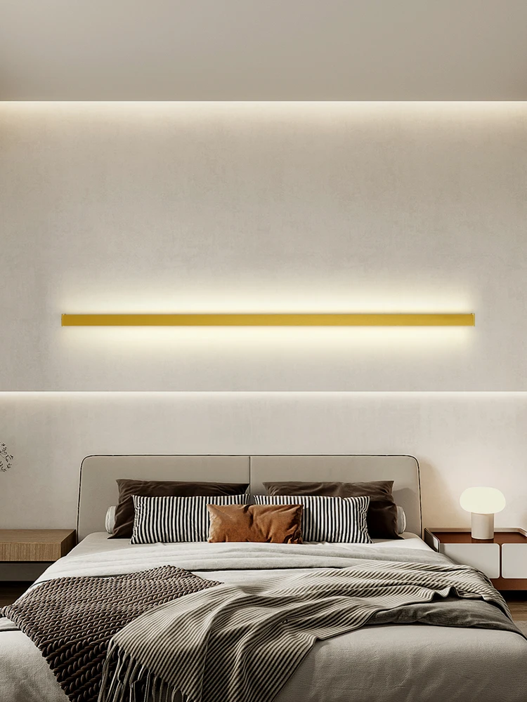 

Minimalist Wall Lamp Bedside Lamp Bedroom Study Corridor Strip Wall Lamp Nordic Living Room Master Bedroom Background Wall Lamp