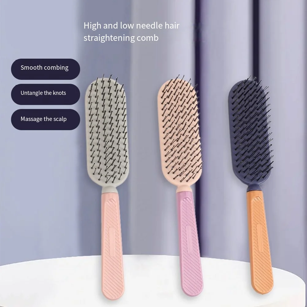 

Health Massage Comb Anti-static Smooth Fluffy Hairbrush High and Low Needle Dry Wet Dual Use Comb Professional Hair Care Tool