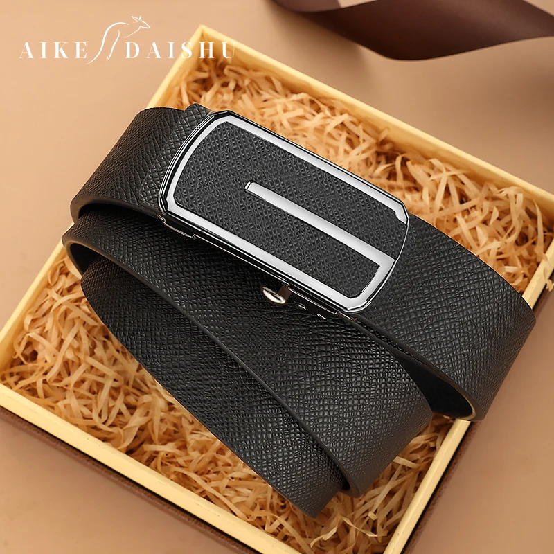 G letter Automatic Buckle Belts Men Luxury Famous Brand Designer Coffee Full Genuine Leather Fashion Exquisite Ceinture Homme