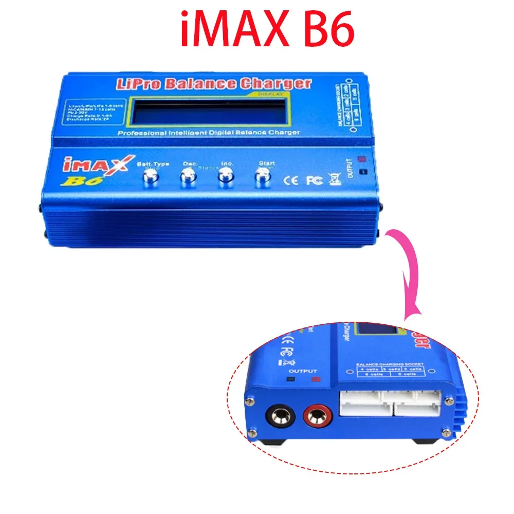 iMAX B6 80W Battery Charger Lipo NiMh Li-Ion Ni-Cd Digital RC B6 Lipro Balance Charger Discharger